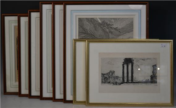 A collection of six engravings depicting various animal scenes - Johann Elias Ridinger