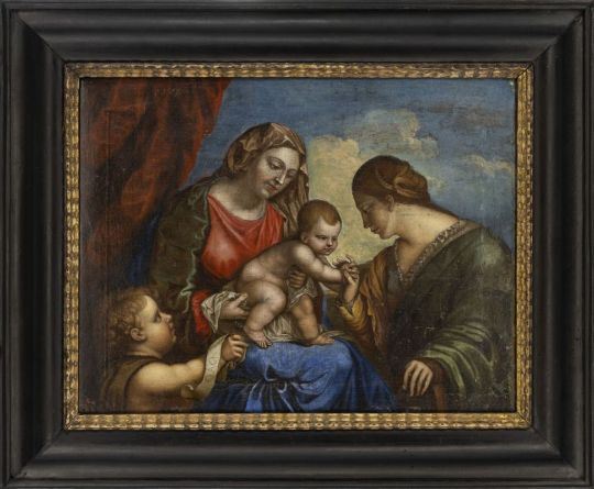 The Mystic Marriage of Saint Catherine - Italian School, 17th Century