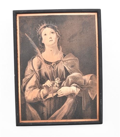 Printing plate with Saint Catherine - Guido Reni