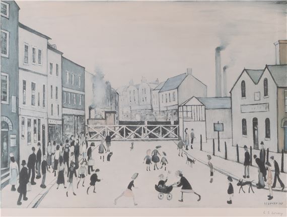 The Level Crossing, Burton-on-Trent - Laurence Stephen Lowry