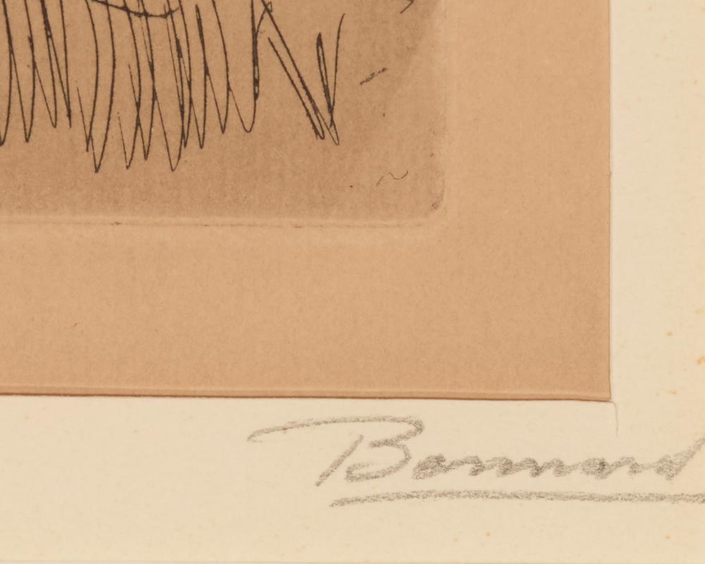 A sketch of a figure writing at a desk.