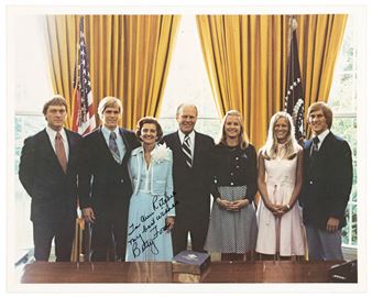White House family photograph inscribed by Betty Ford Picture