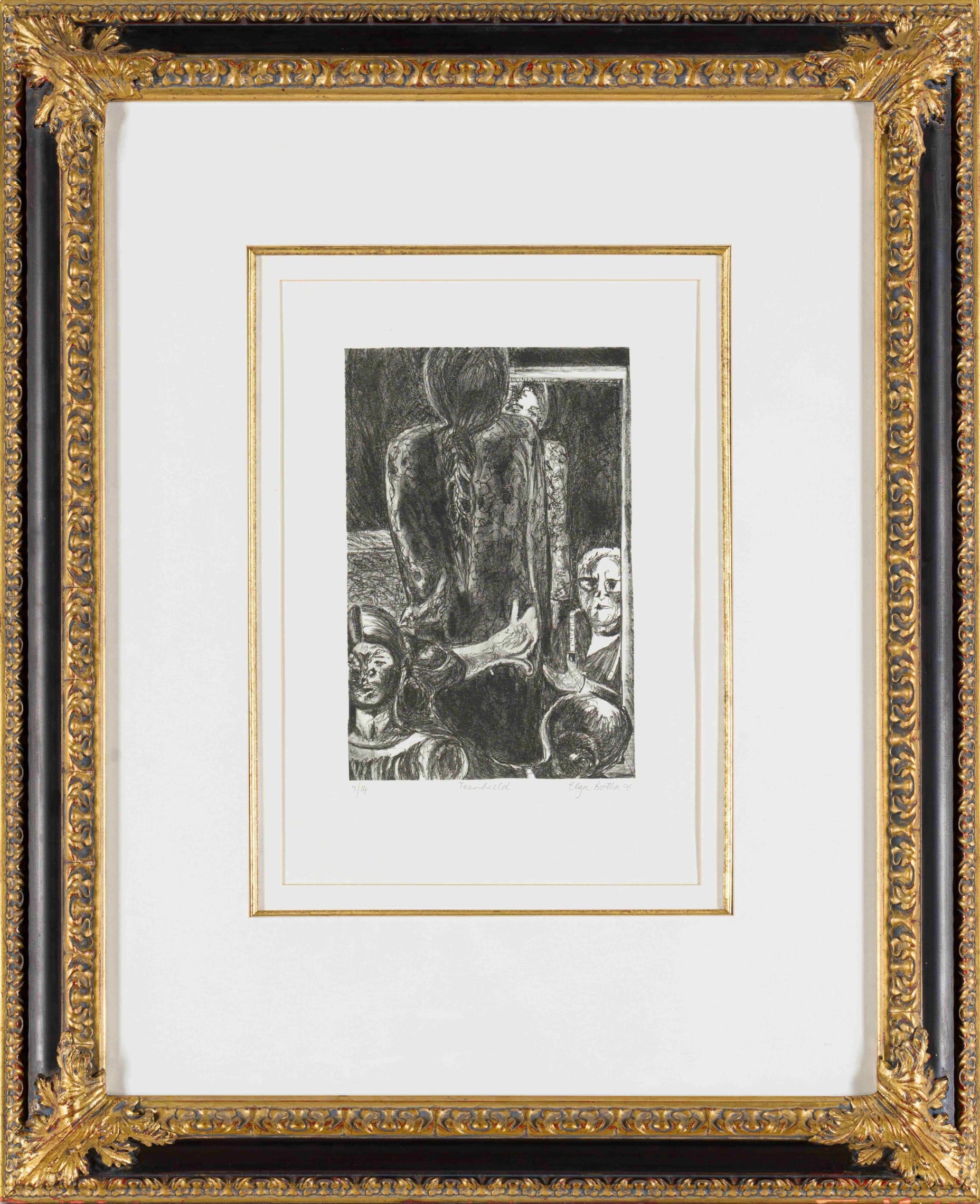 Artwork by Elza Botha, Teenbeeld (Counter Image), Made of Stone lithograph on paper