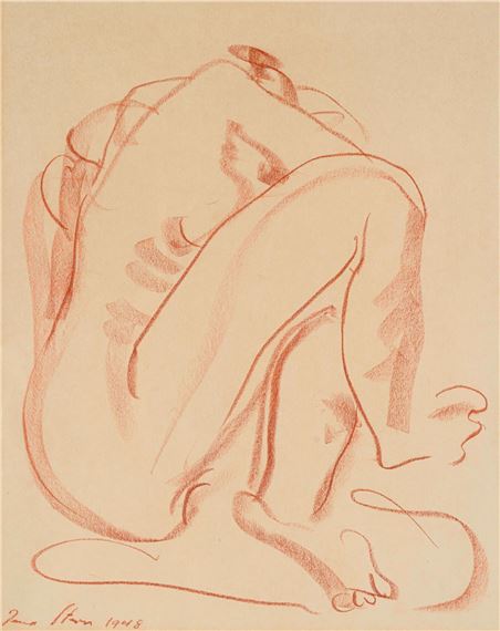 Crouching Nude Figure - Irma Stern