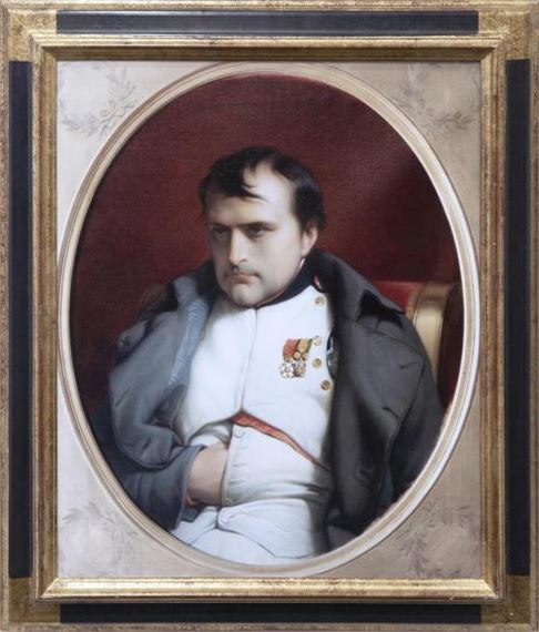 IMPRESI 3N SOBRE LIENZO DE LA OBRA ORIGINAL "NAPOLE 3N EN FONTAINEBLEAU, 1846" DE PAUL DELAROCHE - Paul Delaroche