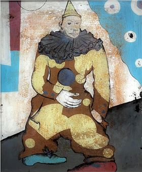Clown eglomise Picture
