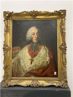 Portrait du cardinal Jean-Théodore de Bavière, Pêche aux crevettes, Marché aux fleurs place de l'Ange, Huile sur toile avec horloge incorporée, vers 1900 Picture