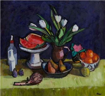 FIVE TULIPS WITH FRUIT Picture