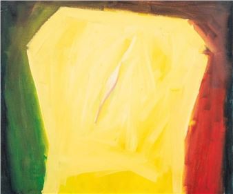 Color Field Composition in Yellow, Red, and Green Picture