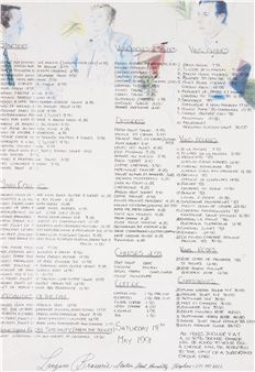 Langans Brasserie Menu: Saturday 18th May 1991 Picture