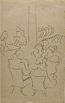 Terrace Scene Drawing Picture