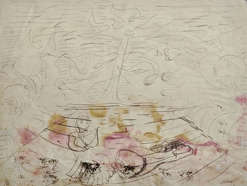 Artwork by Lucien Coutaud, Set of 3 works, Made of Mixed media on paper