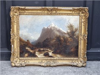 figures in a mountainous landscape Picture