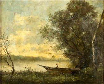 Barque dans un paysage Picture