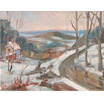 Black Eddy, winter landscape Picture