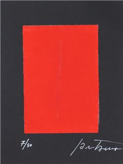 Composition sur toile contrecollée sur papier numérotée 7/50 en bas à gauche. Picture