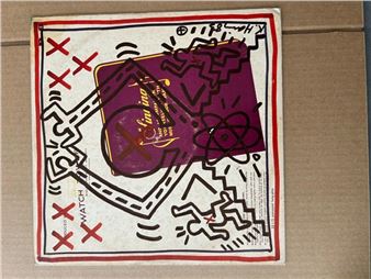 POLYDOR STEREO, 1983 Colored marker drawing on old vinyl record Picture