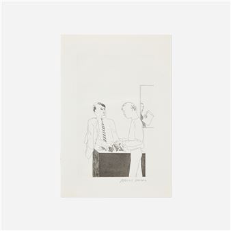 He enquired after the quality (from Illustrations for Fourteen Poems by C.P. Cavafy) Picture