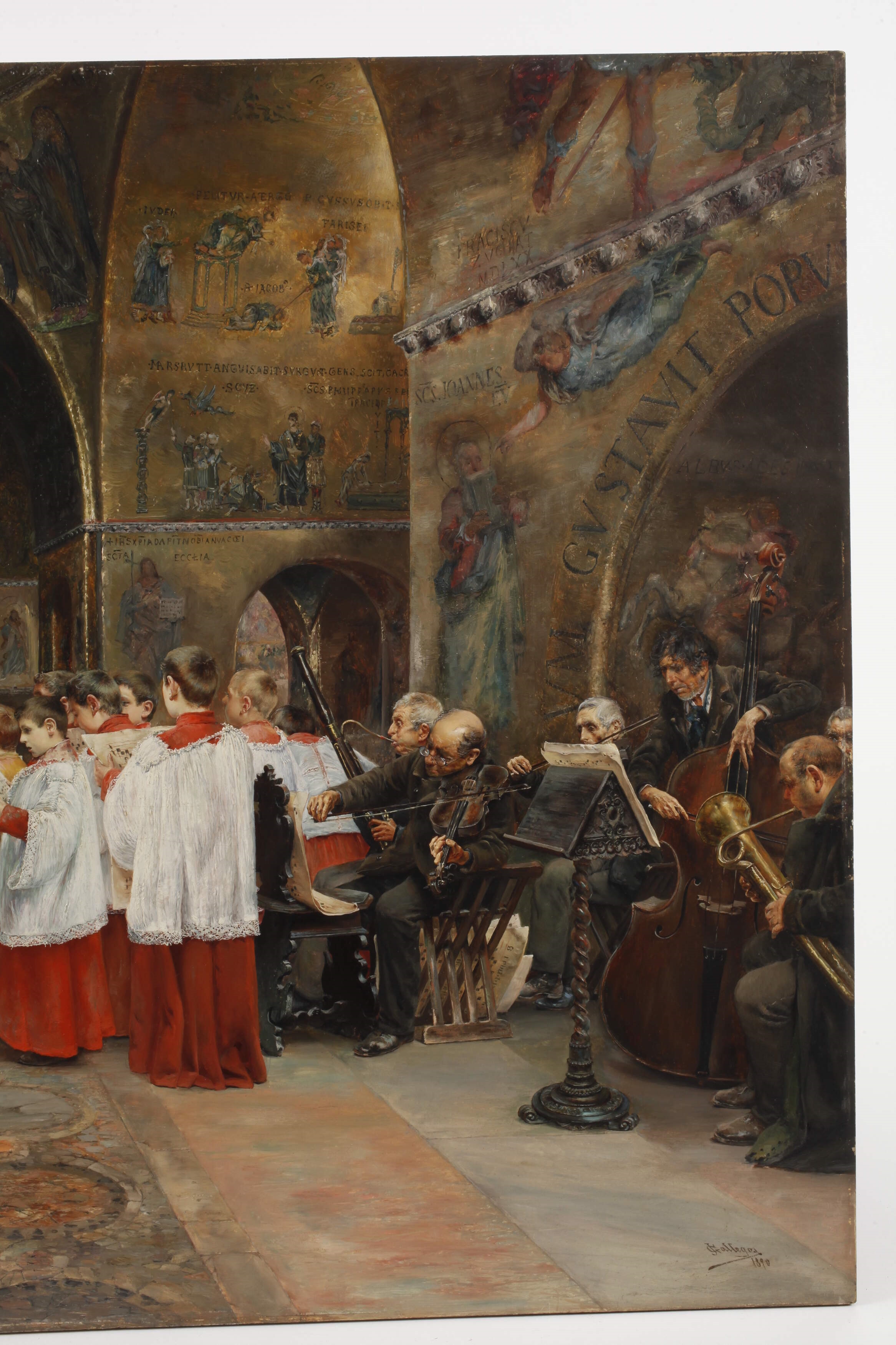 Artwork by José Gallegos y Arnosa, Im Markusdom von Venedig, Made of Öl auf malplatte