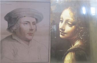 Large framed Leonardo Da Vinci print & a framed print of Richard Rich Lord Chancellor - Leonardo da Vinci