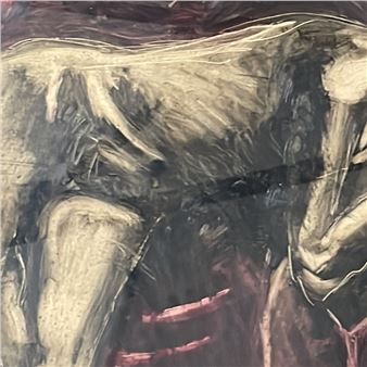 reclining nude in an expressionist interior Picture