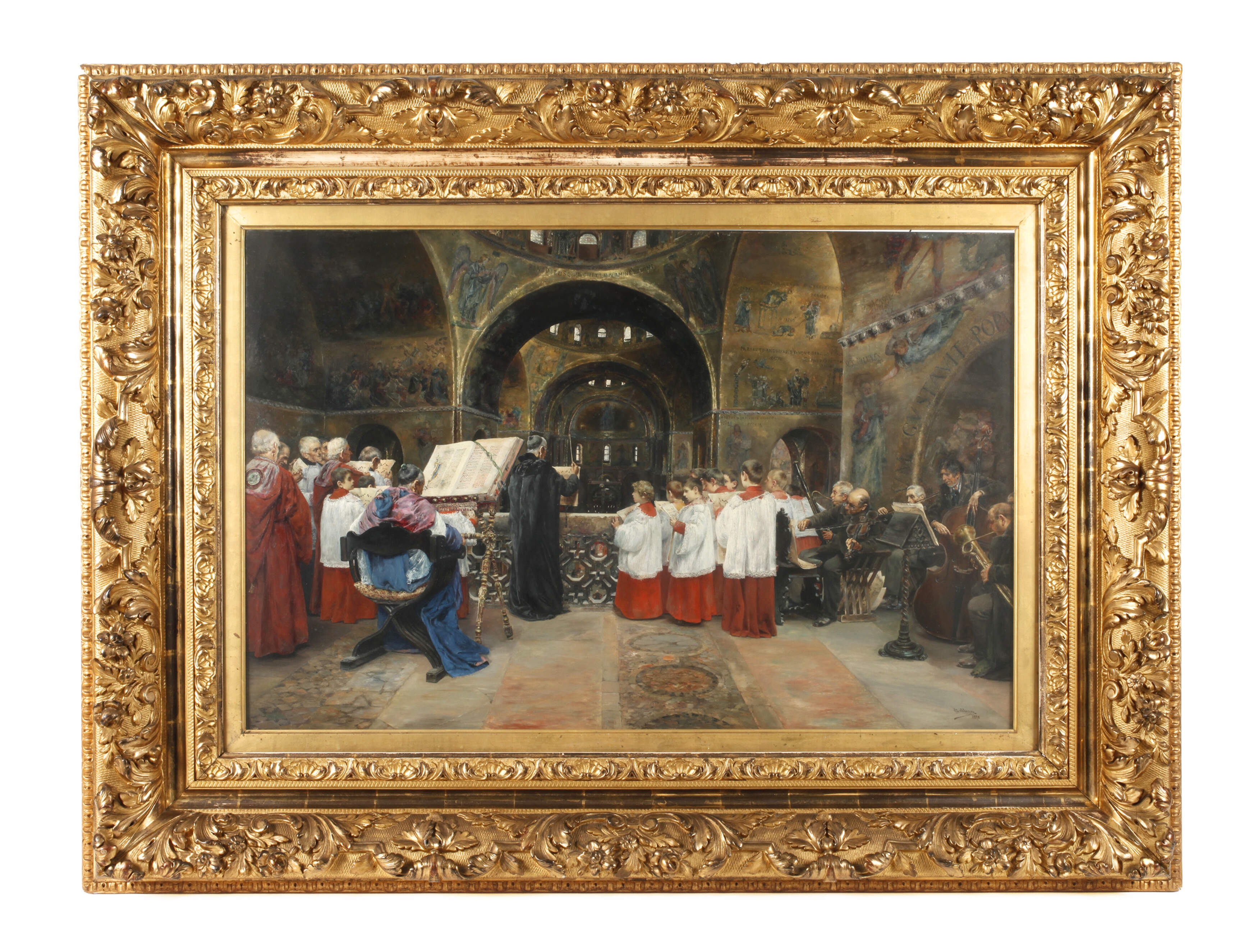 Artwork by José Gallegos y Arnosa, Im Markusdom von Venedig, Made of Öl auf malplatte