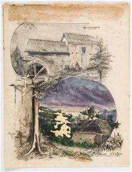 Dibujo de Aguanueva y Ferreríade Pacho - Alfredo Ortega