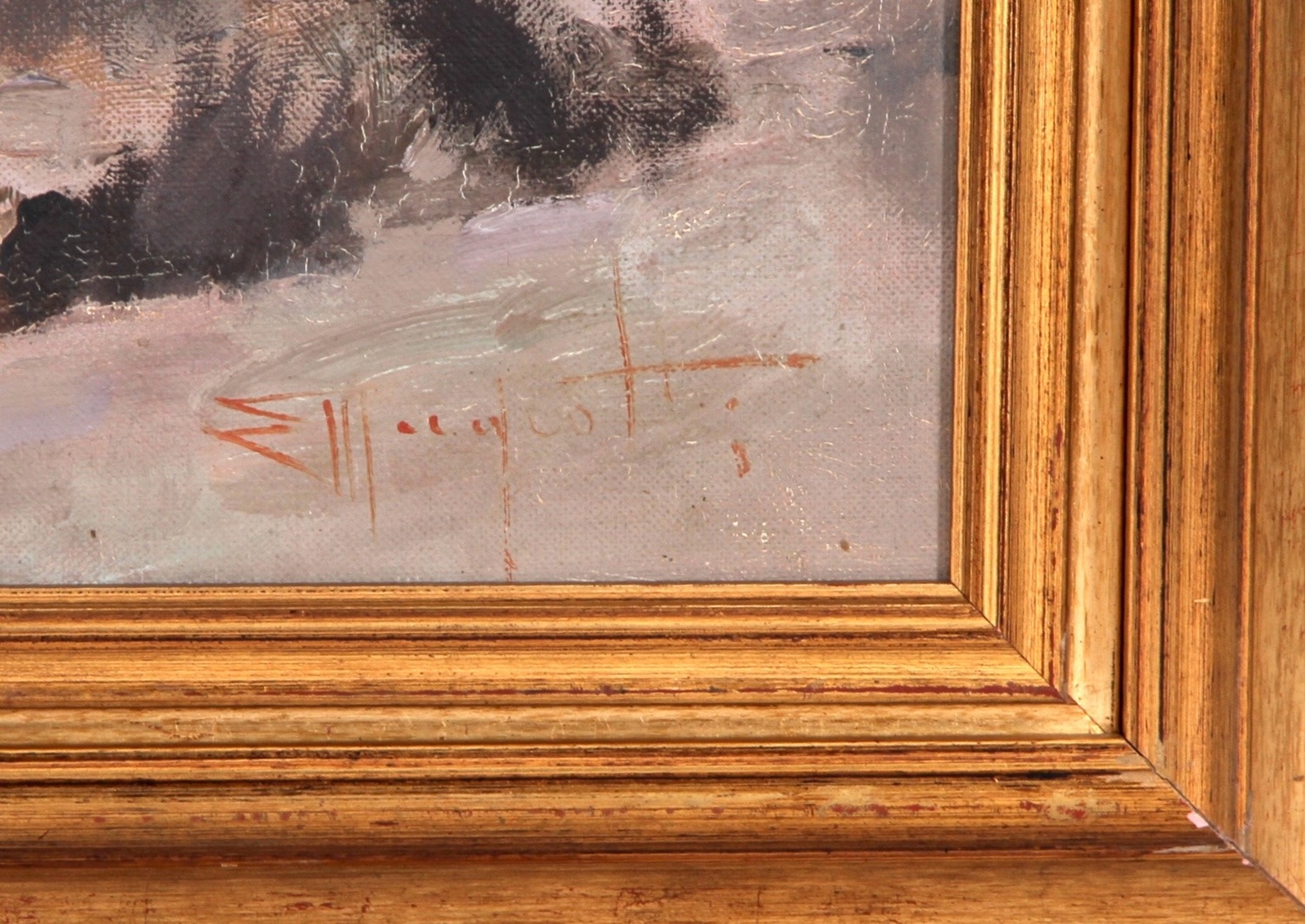 Artwork by Ercole Magrotti, WINTER LANDSCAPE, Made of Oil on canvas on board