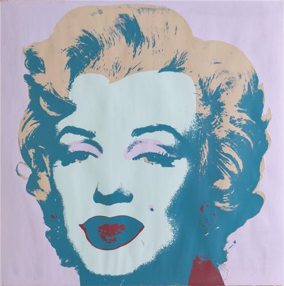A stylized portrait of a woman with bold colors and a pop-art aesthetic.