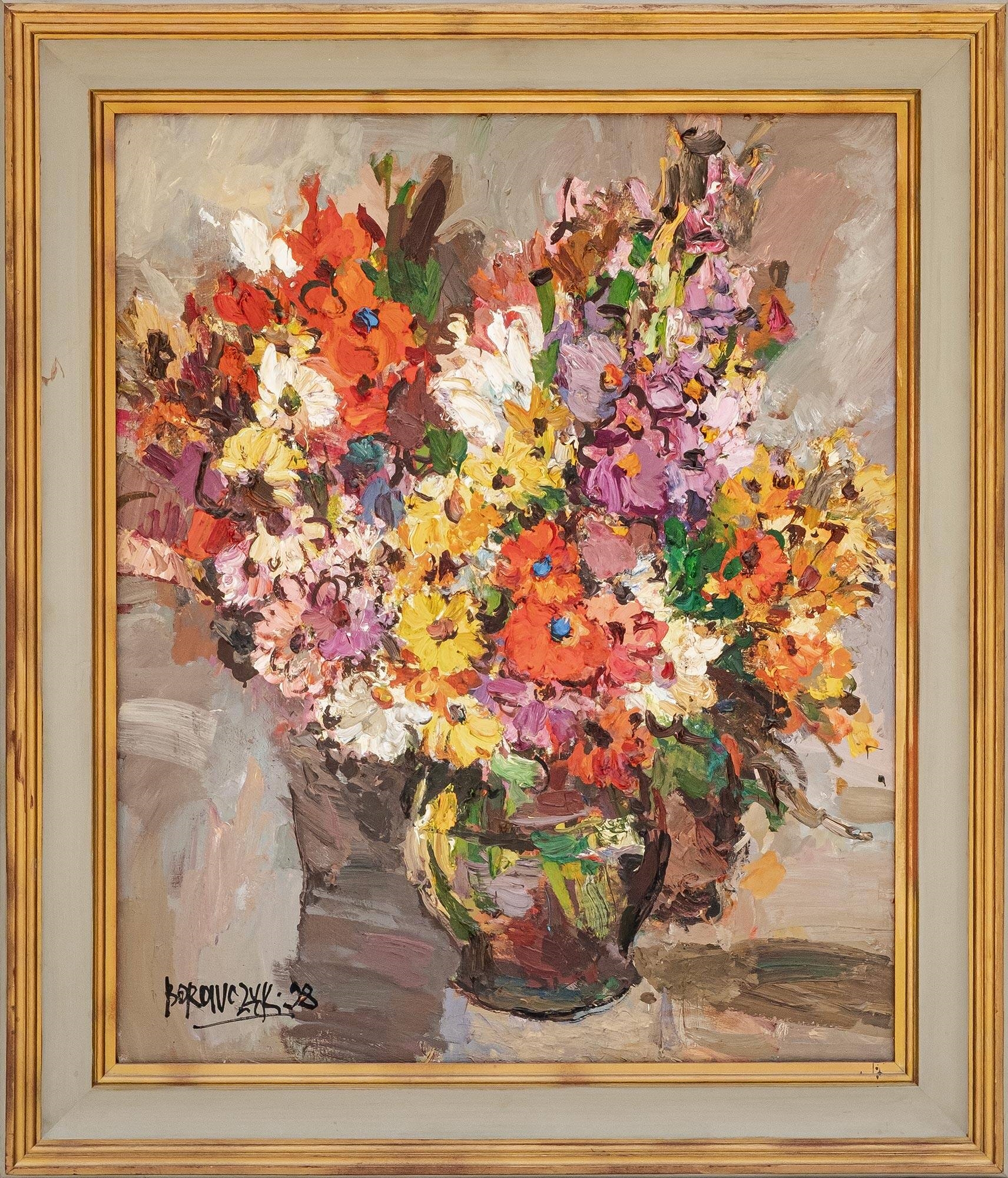 夏の最終SALE◇真作 Wlodzimierz Borowczyk 油彩画 夏の最終SALE◇真作
