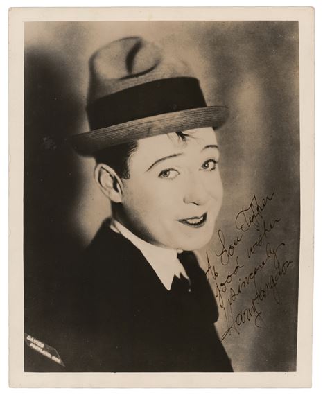 Harry Langdon Signed Photograph - Harry Langdon