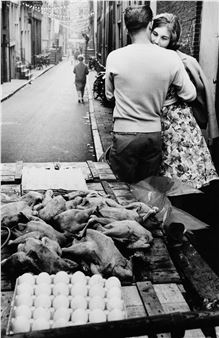 Egg and chicken market stand, Amsterdam 1964 Picture