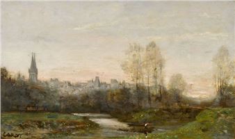 View of Saint-Lô in the evening.