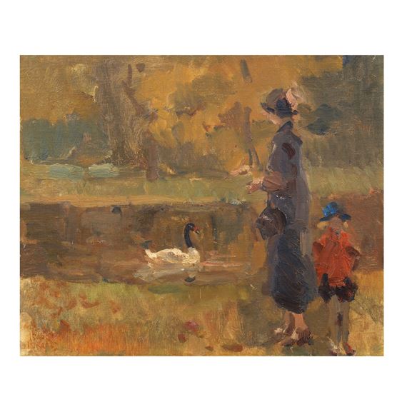 Feeding the ducks - Isaac Israëls