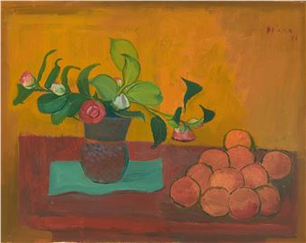Stillleben mit Blumen und Orangen Picture