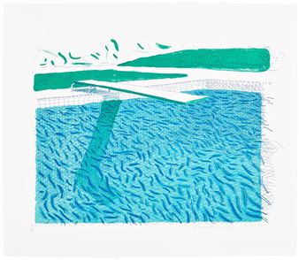 Lithographic Water Made of Lines, Crayon, and a Blue Wash
