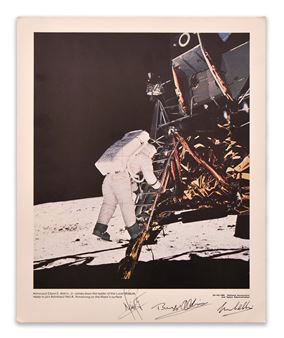 Apollo 11 Crew-Signed Nasa Lunar Photograph (Nasa Official Photograph, 69-Hc-680)