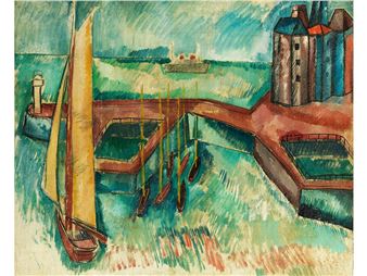VOILIERS DANS LE PORT DU HAVRE, 1907