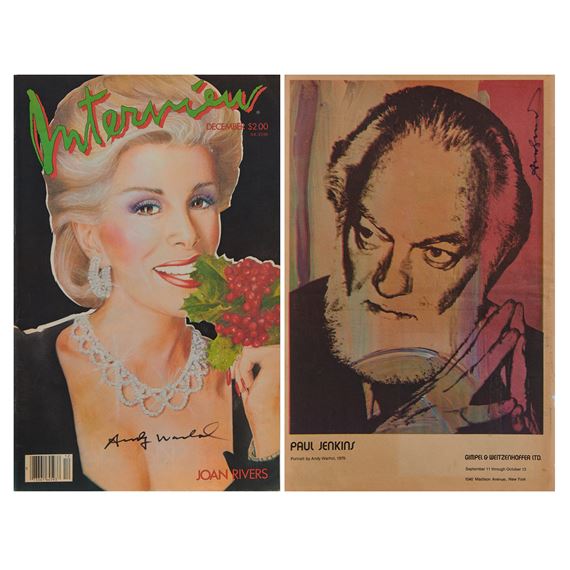 Two Signed Warhol, Joan Rivers and Paul Jenkins - Andy Warhol