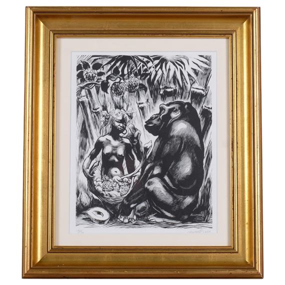 アンドレ・マルガ　アールデコ　油彩『ふくろう』André Margat André Margat - 305 Artworks for Sale & Sold