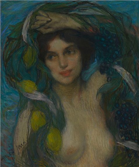 Portrait de femme - Edmond-Francois Aman-Jean