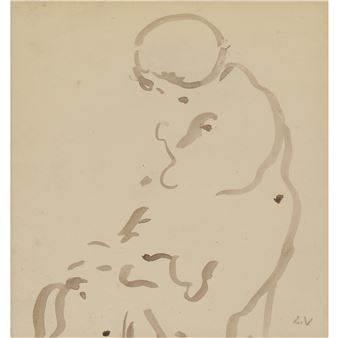 seated figure gesture drawing Picture