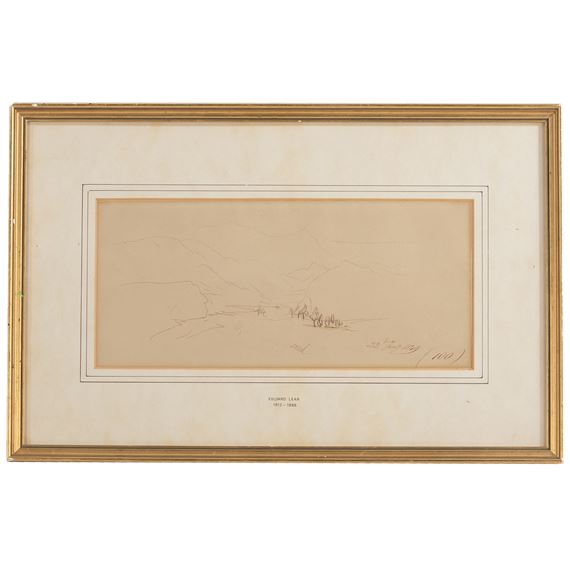 Egyptian Landscape, ink - Edward Lear