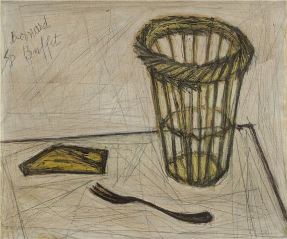 ベルナール・ビュッフェ、【Jeune homme au col roule】 Bernard Buffet | Jeune homme au col roulé (1948) | MutualArt