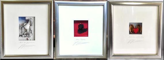 VOLKER KÜHN フォルカークーン　エッチング　2点　アートフレーム　額装 Volker Kühn Art for Sale: Available Works & Gallery Listings