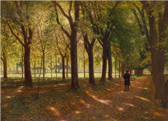 Schleissheim Park near Munich (A Man in the Avenue), 1895