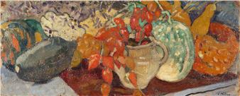 Nature morte, pastèques et physall Picture