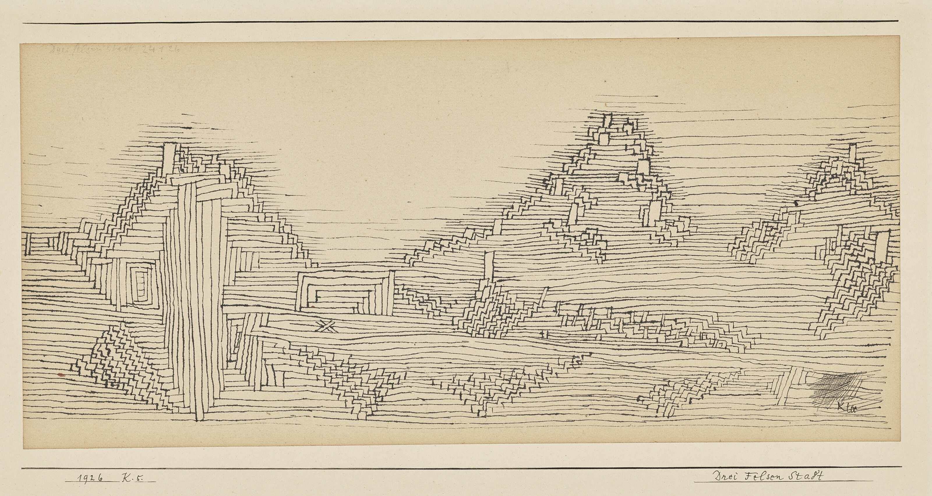 Paul Klee | Drei Felsen Stadt (24) | MutualArt