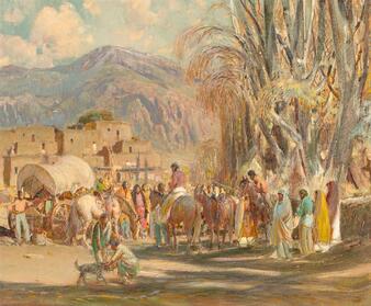 Morning of the Fiesta - Taos Pueblo