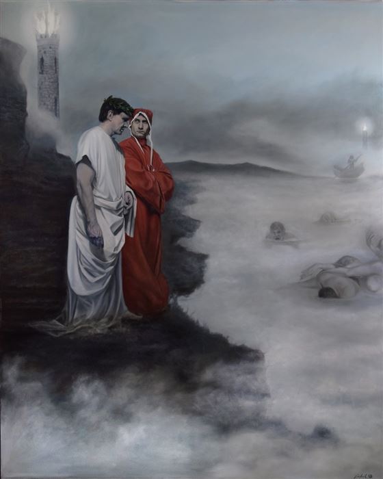 Inferno, Canto 2 : Beatrice and Virgil, illustration from The
